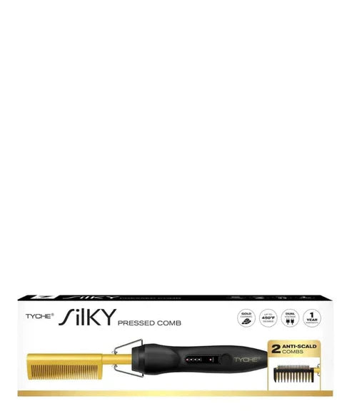 Tyche Silky Pressed Comb – Gold Ceramic HZPC04 - Elevate Styles
