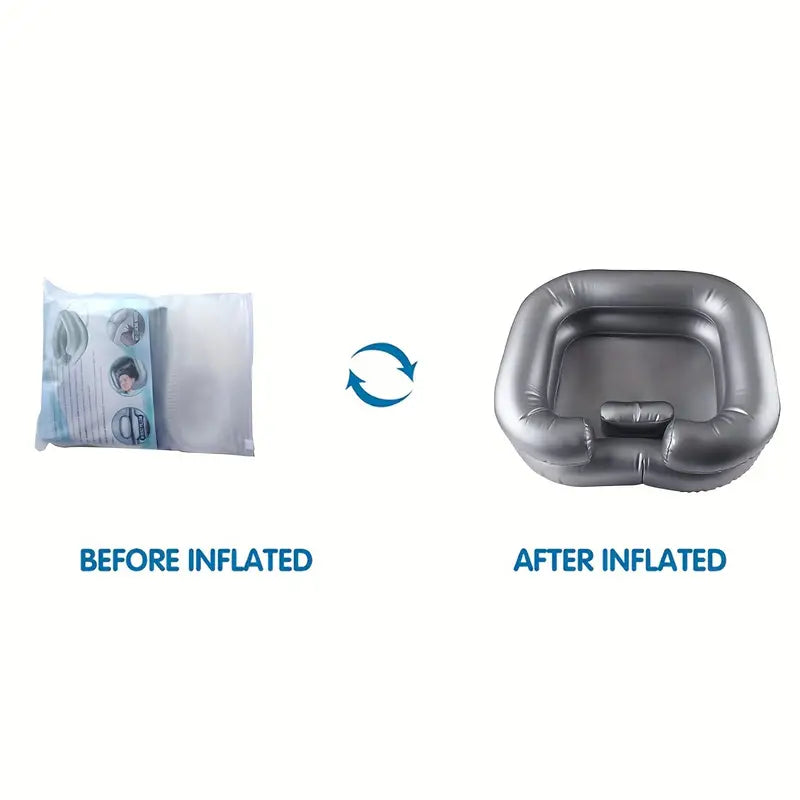 Portable Inflatable Washbasin with Pillow Gray - Elevate Styles