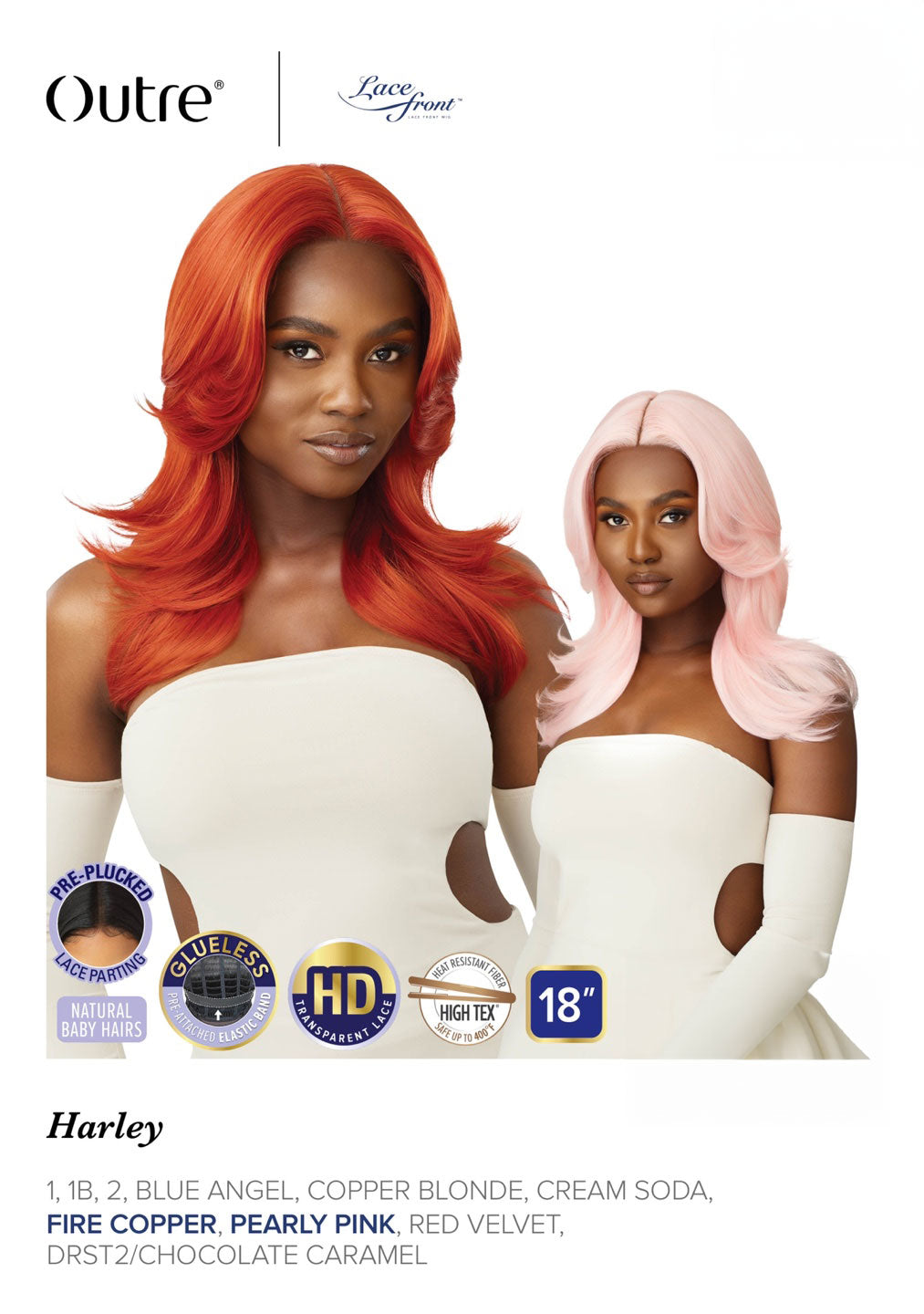 Outre HD Transparent Glueless Lace Pre-Plucked 5" Deep Part Lace Front Wig Harley - Elevate Styles