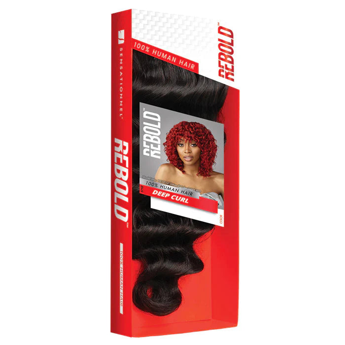 Sensationnel Rebold 100 Percent Human Hair Deep Curl Weave 18" - Elevate Styles