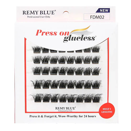 Remy Blue Press On Glueless Multi Length FDM02 - Elevate Styles