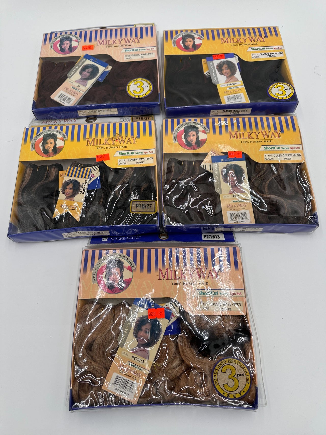 Milky Way 100% Human Hair Short Cut Series Weaving 3 Piece Set Classic Wave - Elevate Styles