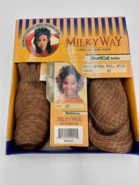 Thumbnail for Milky Way 100% Human Hair Short Cut Series Weaving 3 Piece Set Spiral Roll - Elevate Styles