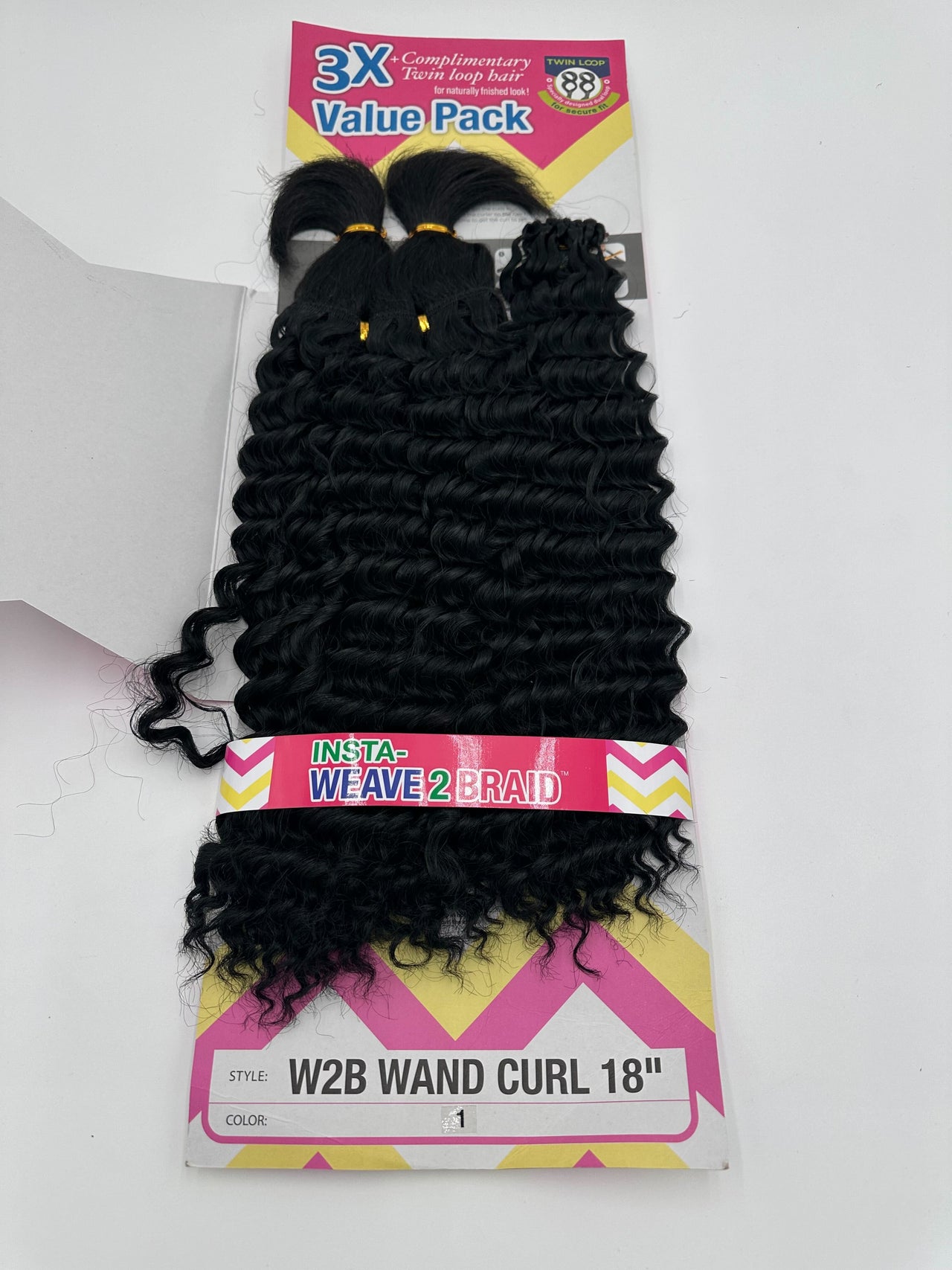 Janet Collection Synthetic Hair Insta Weave 2 Braid Wand Curl 18" - Elevate Styles