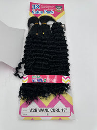 Thumbnail for Janet Collection Synthetic Hair Insta Weave 2 Braid Wand Curl 18