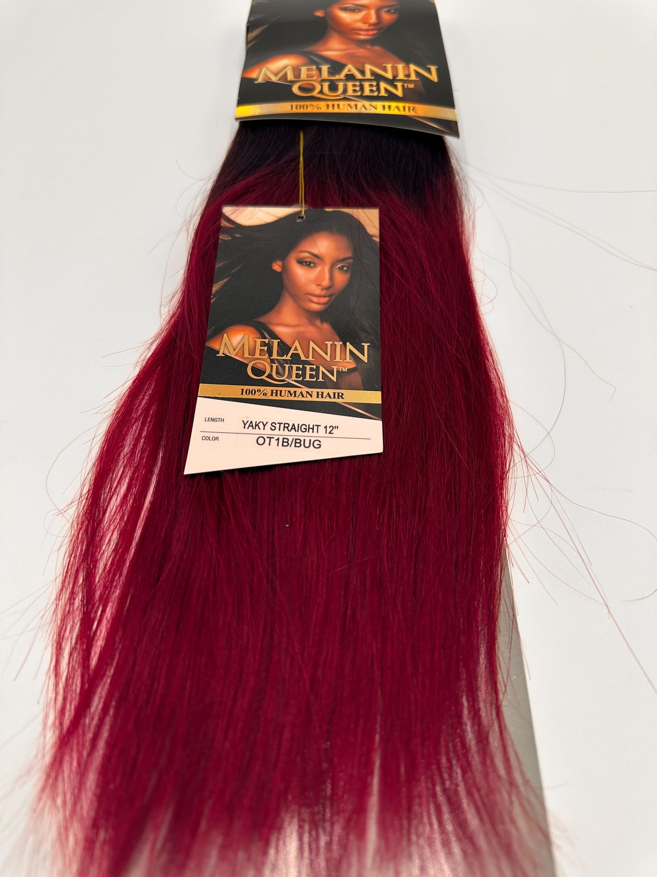 Melanin Queen 100% Human Hair Weave – Straight 12" (OT1BBUG) - Elevate Styles