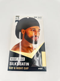 Thumbnail for Mr. Durag Wide Edge Silky Satin Day and Night Cap Black One Size 4337 - Elevate Styles