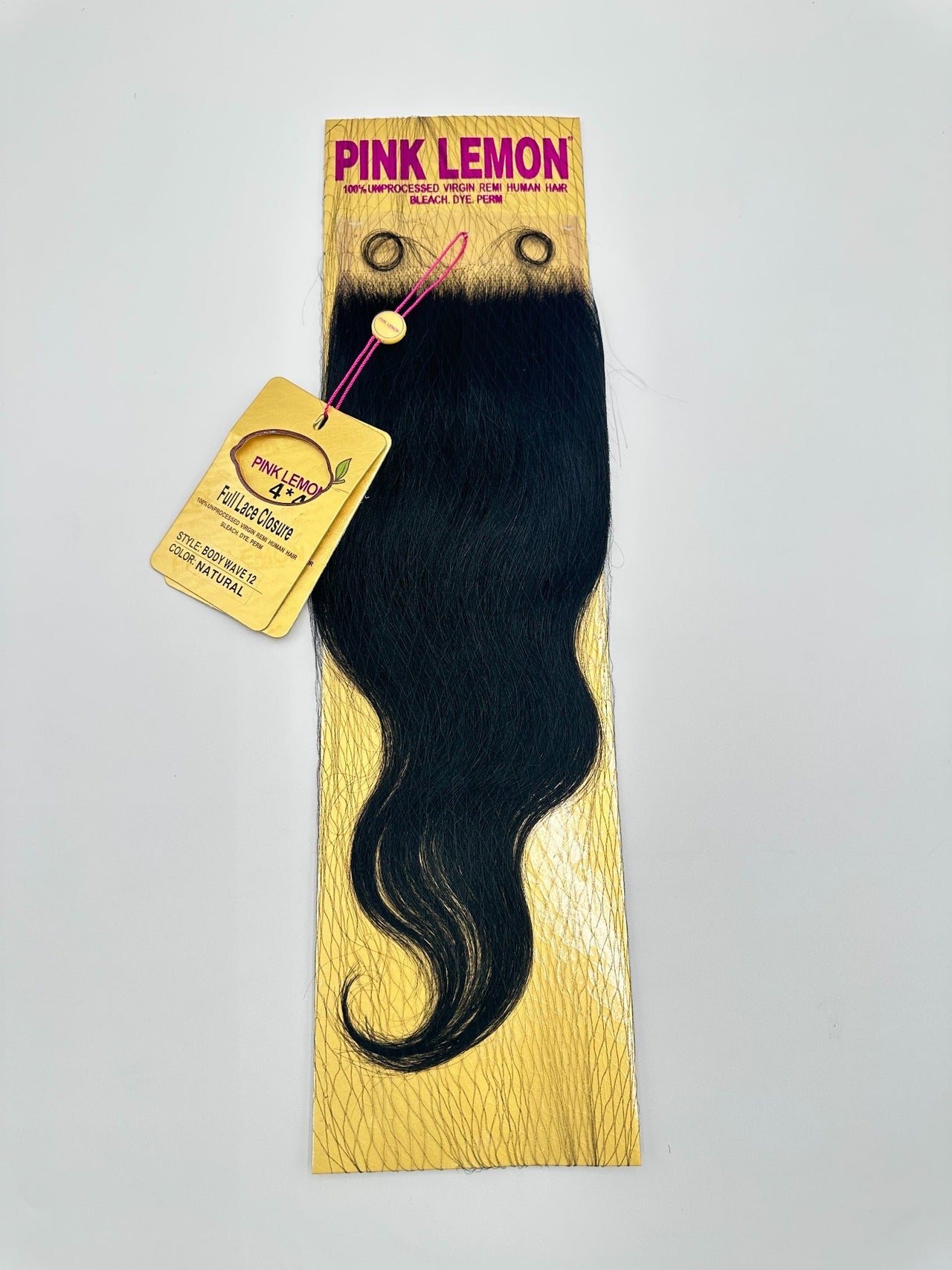Pink Lemon Body Wave 4"x4" Full Lace Closure – Natural - Elevate Styles