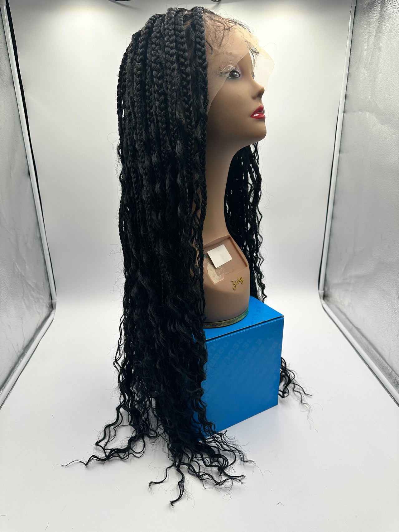 Kara Syn Queen Braid Nigeria Boho Knotless 13x4 Lace Front Wig 30 Inch - Elevate Styles