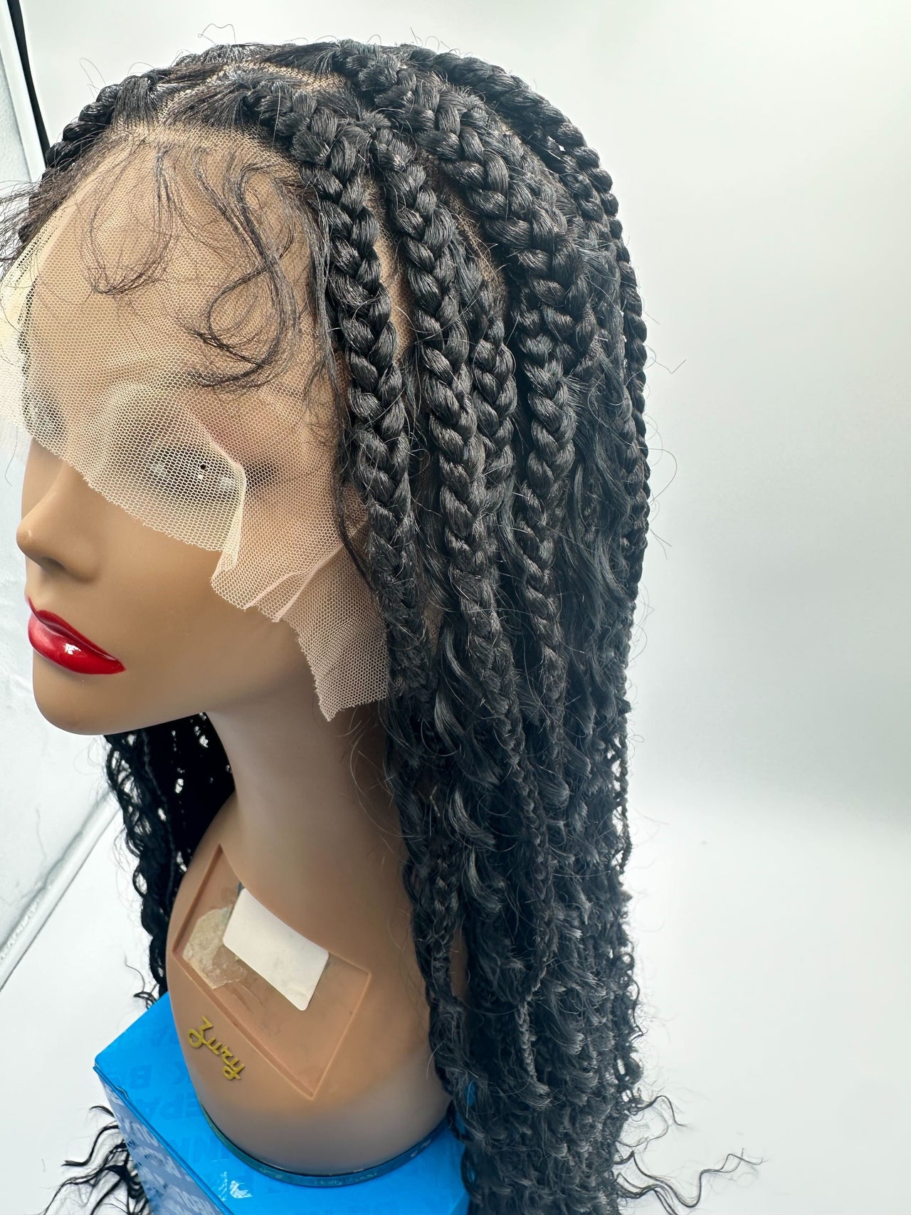 Kara Syn Queen Braid Nigeria Boho Knotless 13x4 Lace Front Wig 30 Inch - Elevate Styles