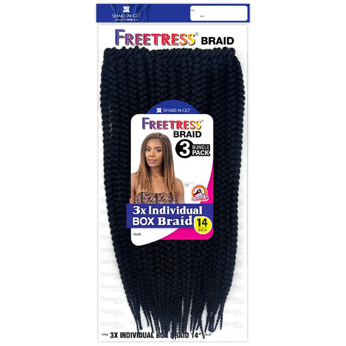 Shake N Go Freetress Braid 3x Individual Box Braid 14" - Elevate Styles