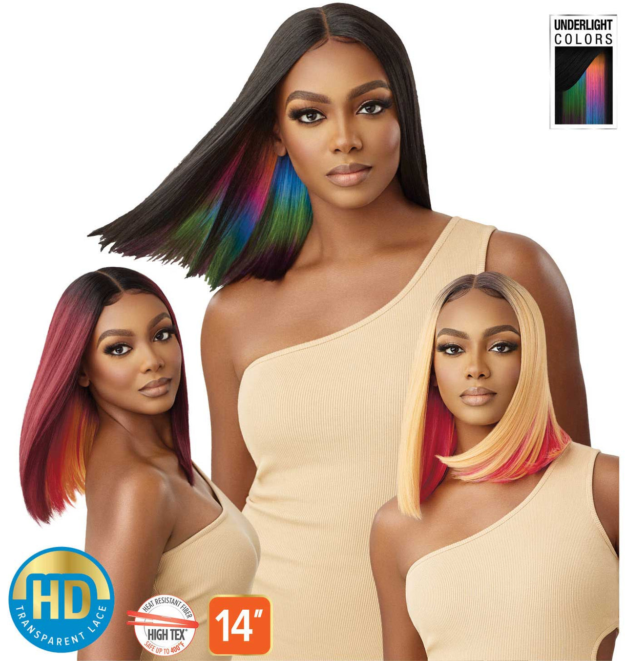 Outre Color Bomb HD Lace Front Wig Kimia 14" - Elevate Styles