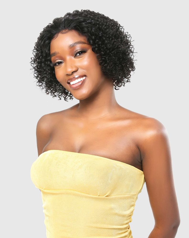 Vanessa THH Joey 100% Brazilian Human Hair HD Lace Front Wig – Hand-Tied Transparent Ear-to-Ear All-Back Curly Styler