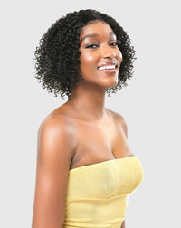 Thumbnail for Vanessa THH Joey 100% Brazilian Human Hair HD Lace Front Wig – Hand-Tied Transparent Ear-to-Ear All-Back Curly Styler