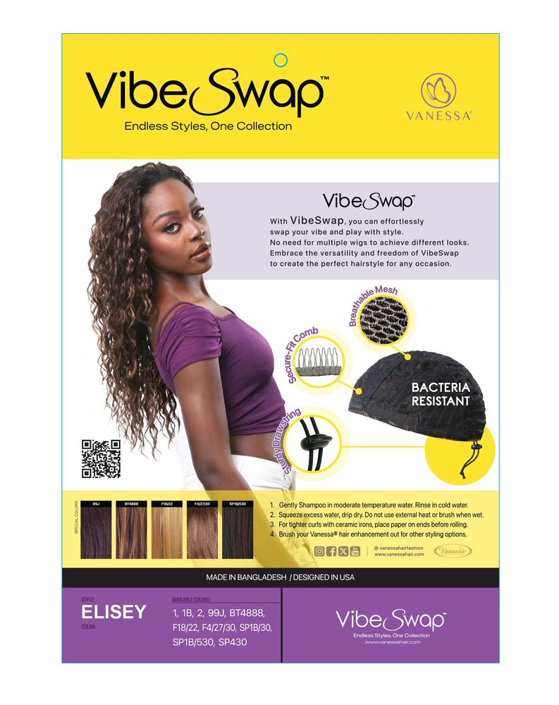 Vanessa Vibe Swap Half Wig Elisey - Elevate Styles
