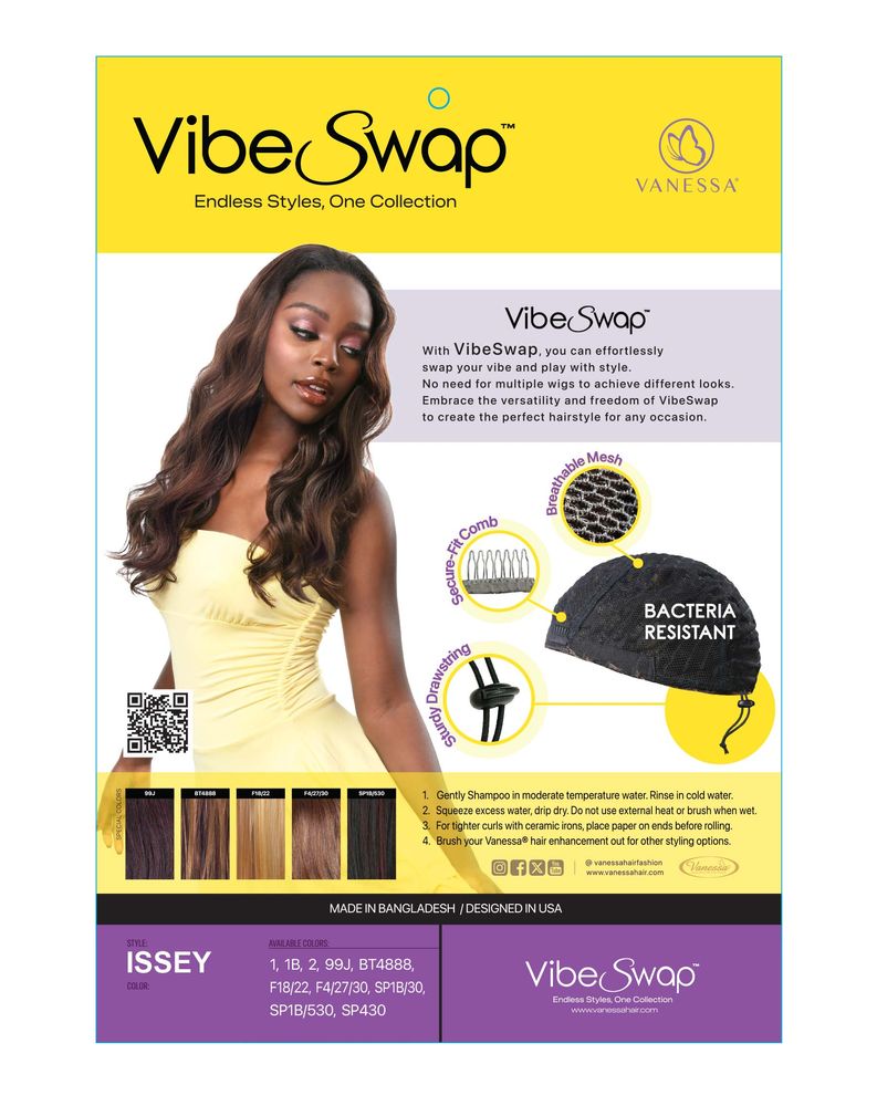 Vanessa Vibe Swap Half Wig Issey - Elevate Styles