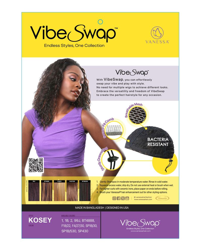 Vanessa Vibe Swap Half Wig Kosey - Elevate Styles