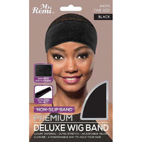 Thumbnail for Ms. Remi Premium Deluxe Wig Band – Non-Slip Adjustable Velcro (Black) 4694 - Elevate Styles
