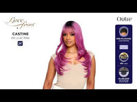 Outre Synthetic Glueless HD Transparent Lace Front Wig Castine QLCAS