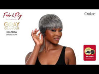 Outre Fab&Fly™ Gray Glamour Human Hair Full Cap Wig Zaida QHFGZAI