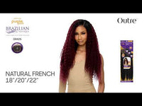Outre Purple Pack Brazilian Boutique Natural French 18" 20" 22" + 4" Lace Parting Piece