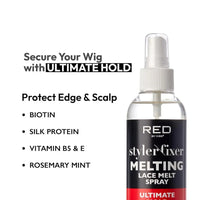 Thumbnail for RED by KISS Styler Fixer Melting Lace Melt Spray Ultimate Hold 8 fl. oz. - Elevate Styles