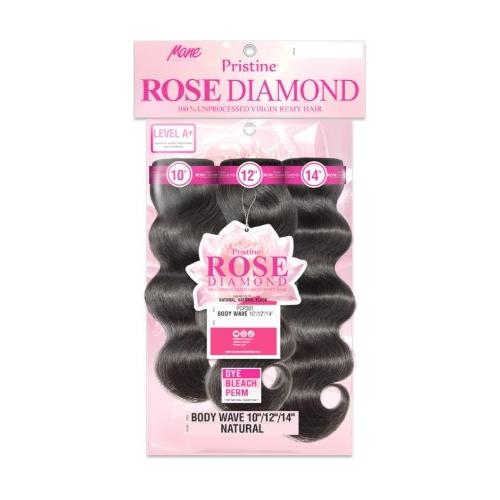Rose Diamond 100% Unprocessed Virgin Remy Human Hair Body Wave 3-Bundle Pack (10"–24") - Elevate Styles