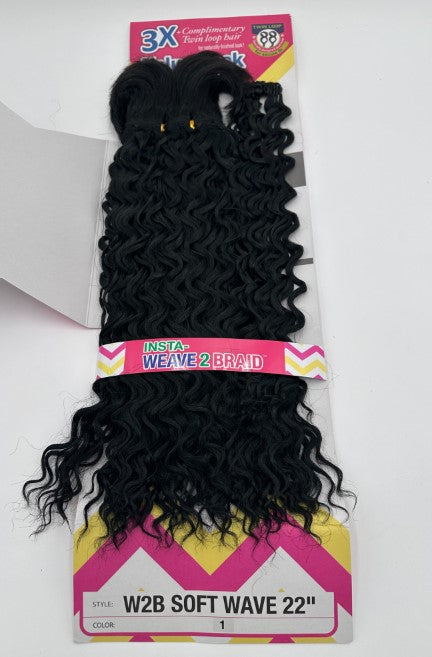 Janet Collection Synthetic Hair Insta Weave 2 Braid Soft Wave 22" - Elevate Styles