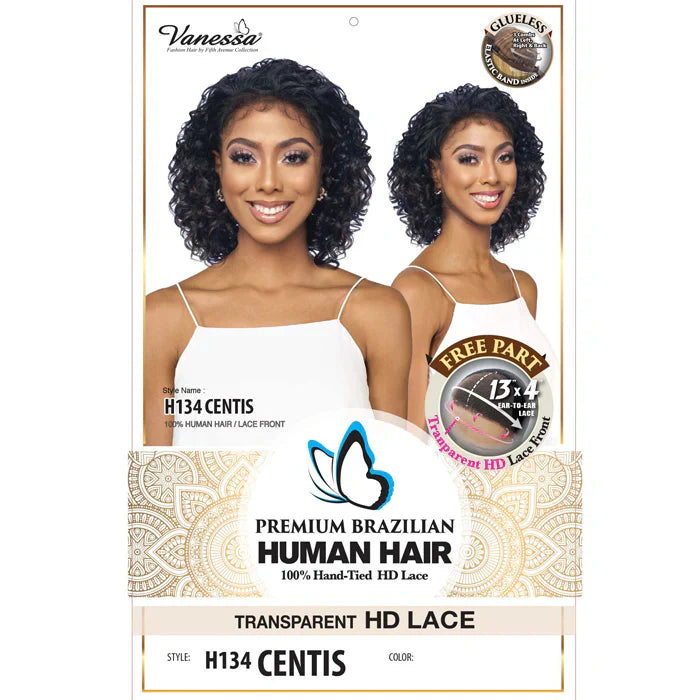 Vanessa H134 Centis Premium Brazilian 100% Human Hair Glueless HD Lace Front Wig (13" x 4" Free Part)