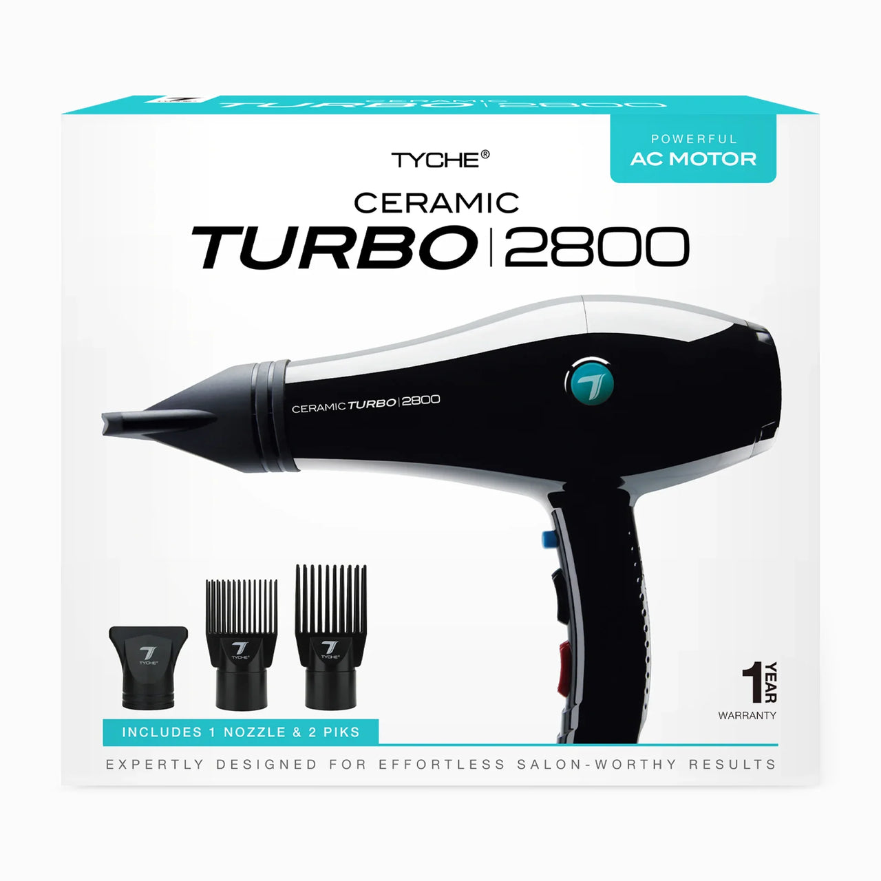 Tyche Ceramic Turbo 2800 Hair Dryer – Model 2800 - Elevate Styles