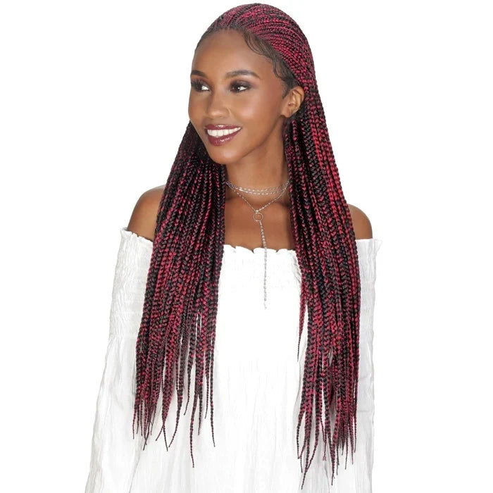 Zury Sis Diva 30" Fulani Box Braided Lace Front Wig Fulani Box