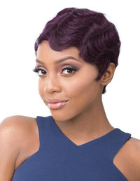 Thumbnail for Its A Wig 100% Human Hair Finger Wave Bob Pixie Wig Nuna - Elevate Styles