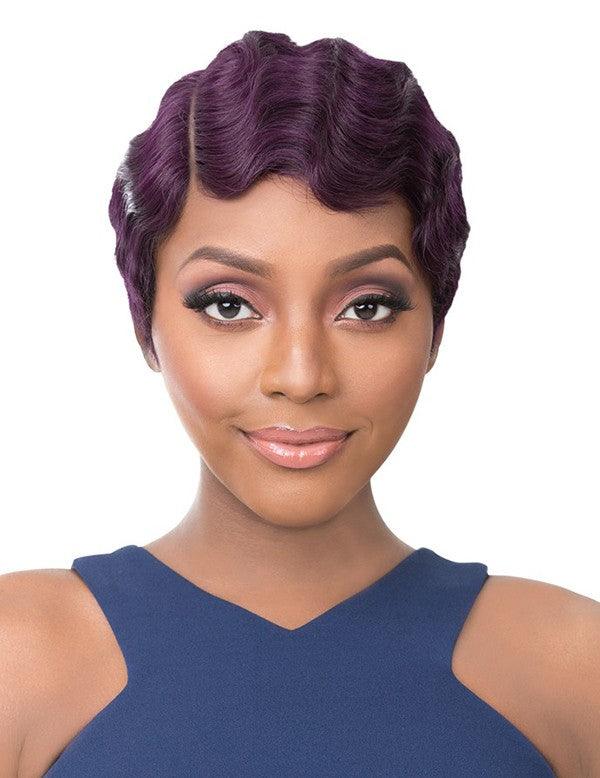 Its A Wig 100% Human Hair Finger Wave Bob Pixie Wig Nuna - Elevate Styles