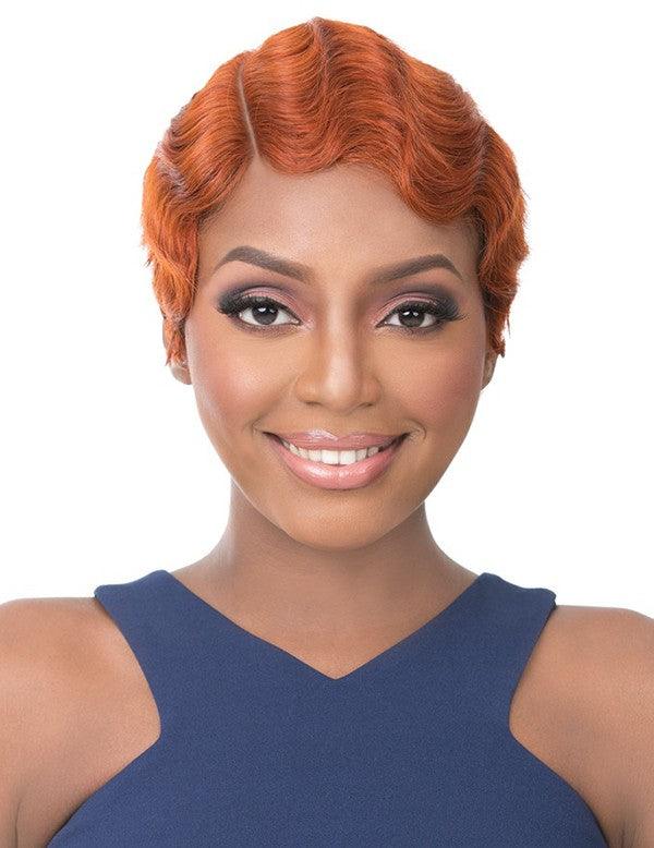 Its A Wig 100% Human Hair Finger Wave Bob Pixie Wig Nuna - Elevate Styles