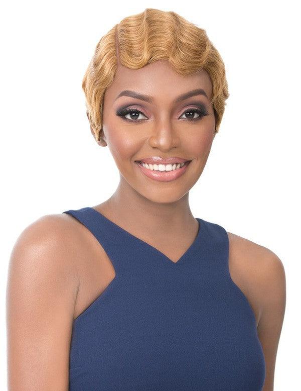 Its A Wig 100% Human Hair Finger Wave Bob Pixie Wig Nuna - Elevate Styles