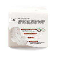 Thumbnail for Rael Certified Organic Cotton Menstural Regular Pads Ultra Thin With Wings - 2Pack-28 total - Unscented - Elevate Styles