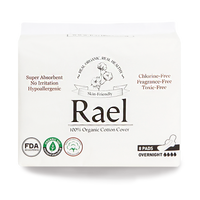 Thumbnail for Rael Organic Cotton Menstrual Overnight with Wings - 2Pack-16total - Elevate Styles