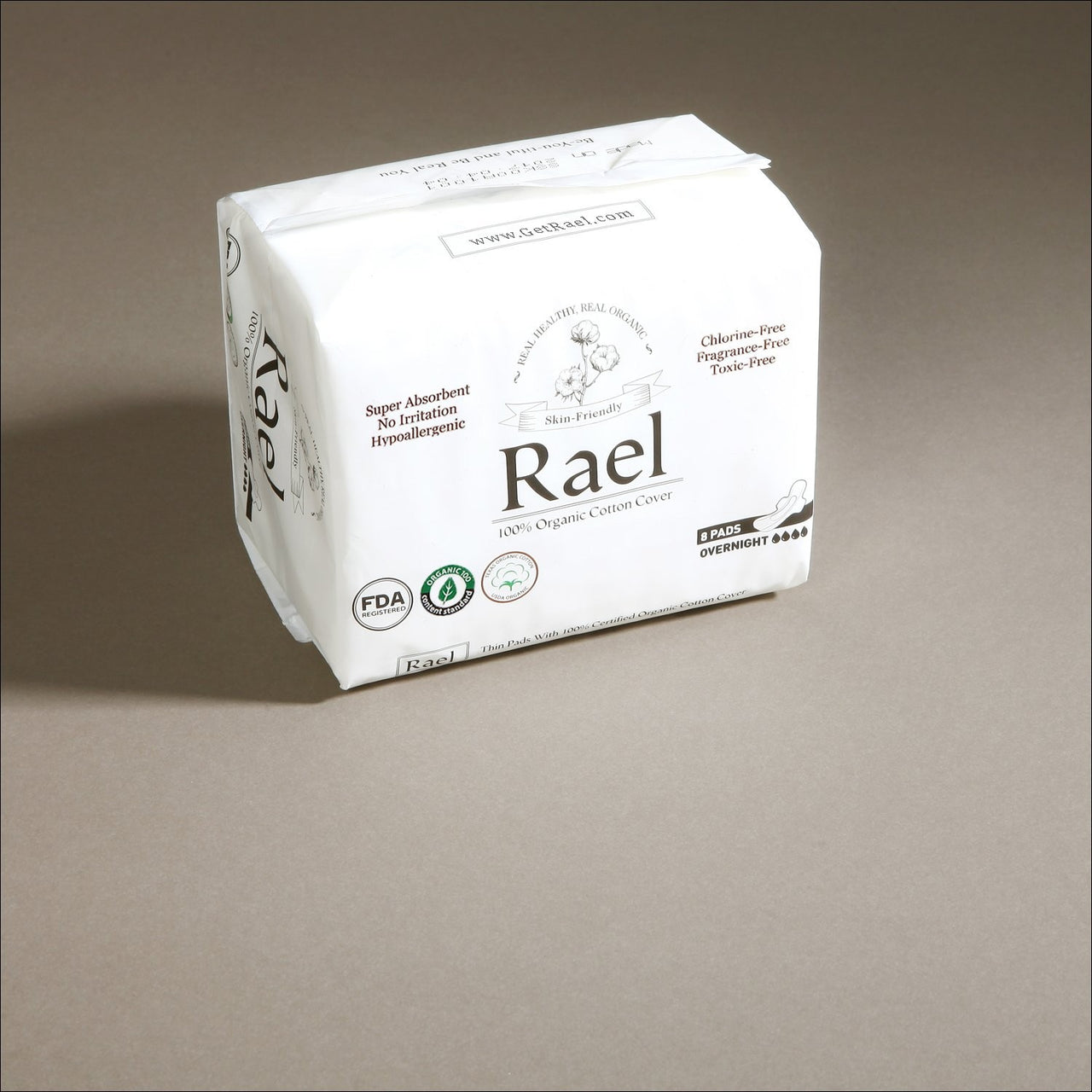 Rael Organic Cotton Menstrual Overnight with Wings - 2Pack-16total - Elevate Styles