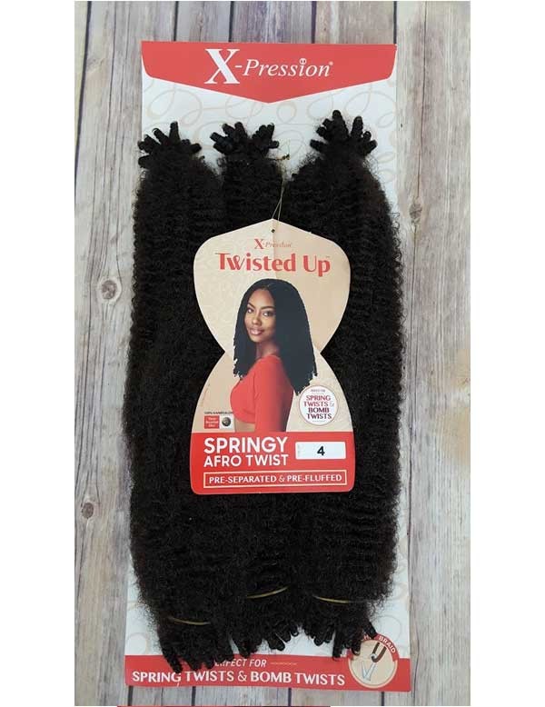 Outre X-Pression Twisted-Up Crochet Braid - 3x Pack Springy Afro Twist 16" - Elevate Styles