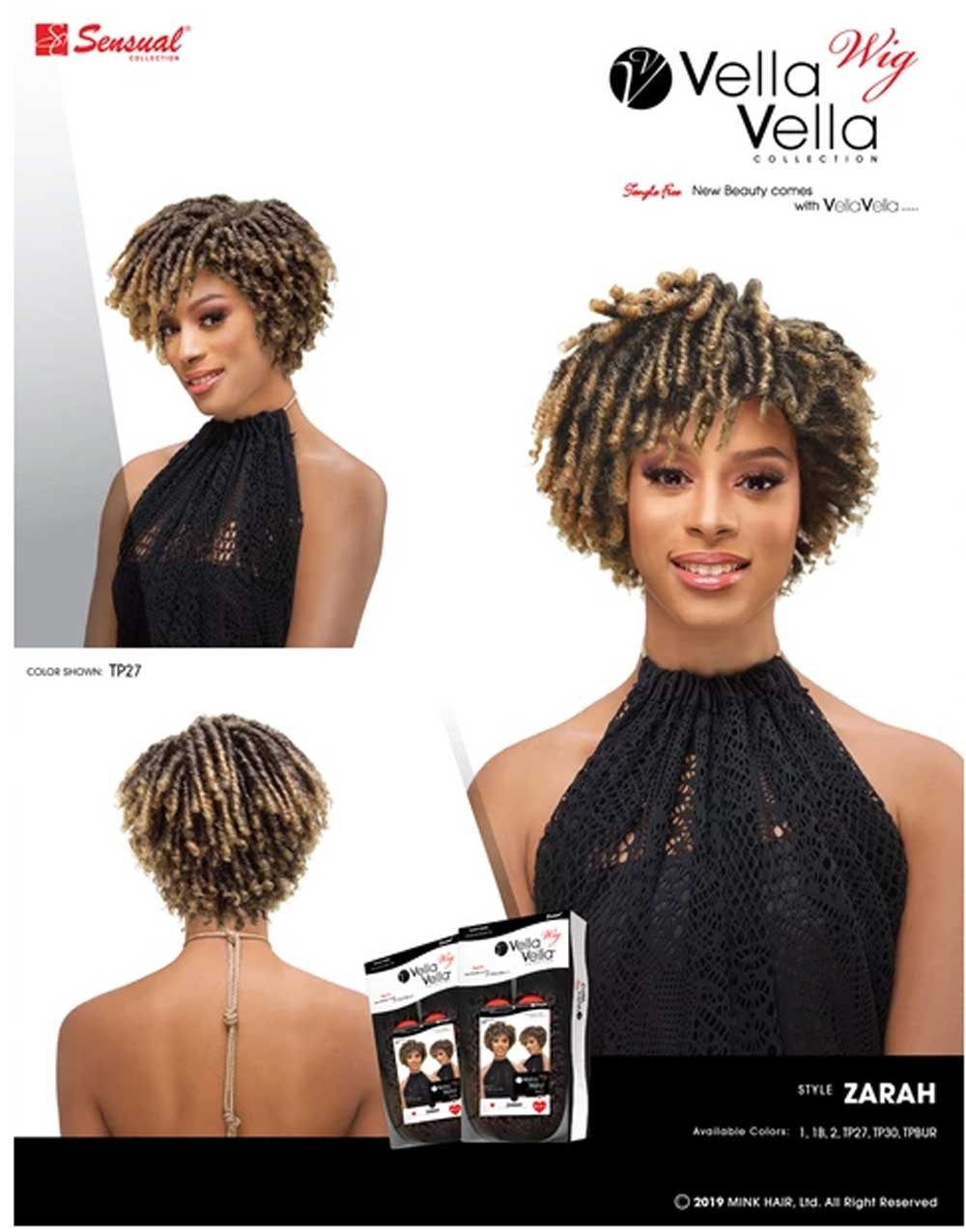 Sensual Vella Vella Synthetic Kinky Curly Bob Wig Zarah - Elevate Styles