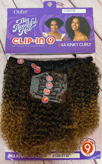 Thumbnail for Outre Big Beautiful Hair Clip-In 9 Pcs 4A Kinky Curl 10