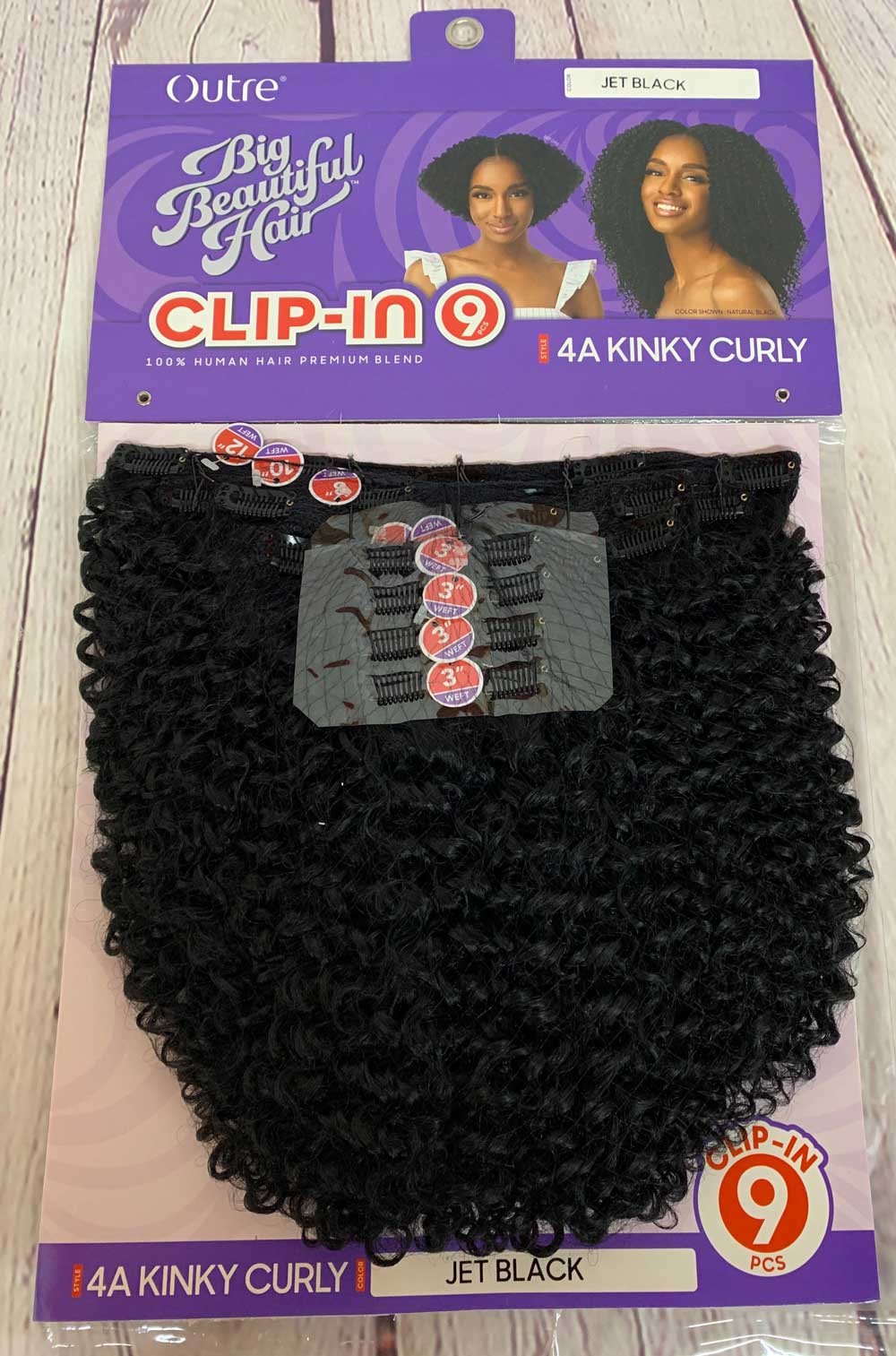 Outre Big Beautiful Hair Clip-In 9 Pcs 4A Kinky Curl 10" - Elevate Styles