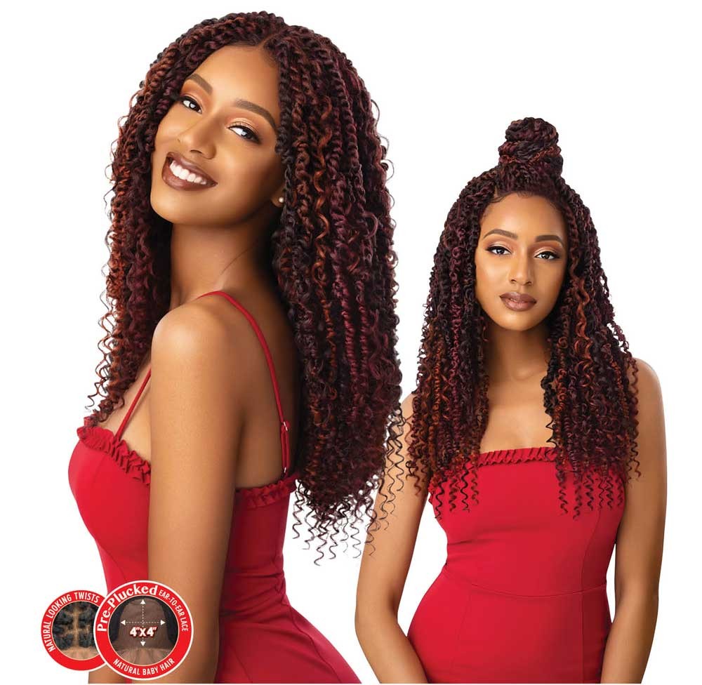 Outre 4x4 Swiss Braid Lace Front Wig Boho Passion Waterwave 22" - Elevate Styles