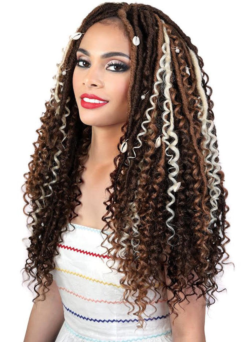 Beshe Crochet 3x Braid Pre-Looped Bulk 20" Boho Goddess Locs C.BHLOC320 - Elevate Styles