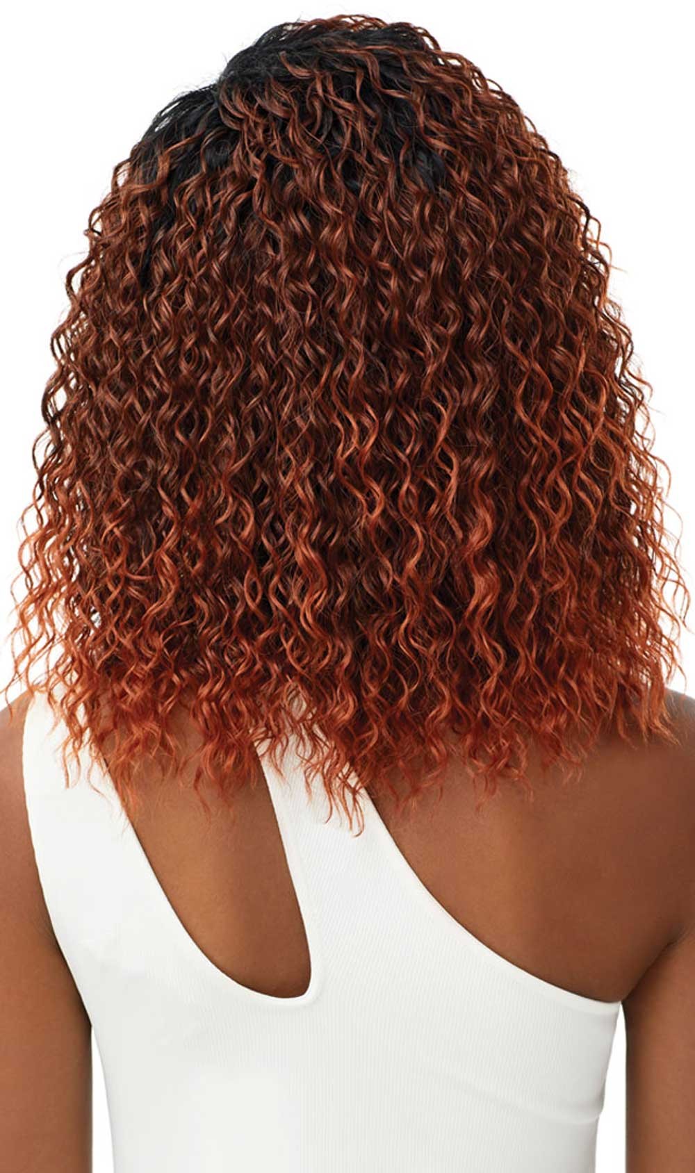Outre Quick Weave Lays Flat Wet N Wavy Half Wig Deep Curl 14" - Elevate Styles