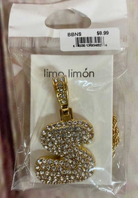 Thumbnail for Lima Limon Initial Necklace Chunky Gold Rhinestone Necklace - Elevate Styles