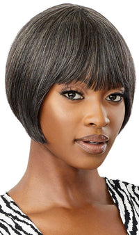 Thumbnail for Outre Fab&Fly™ Gray Glamour 100% Unprocessed Human Hair Wig HH-HARRIET - Elevate Styles