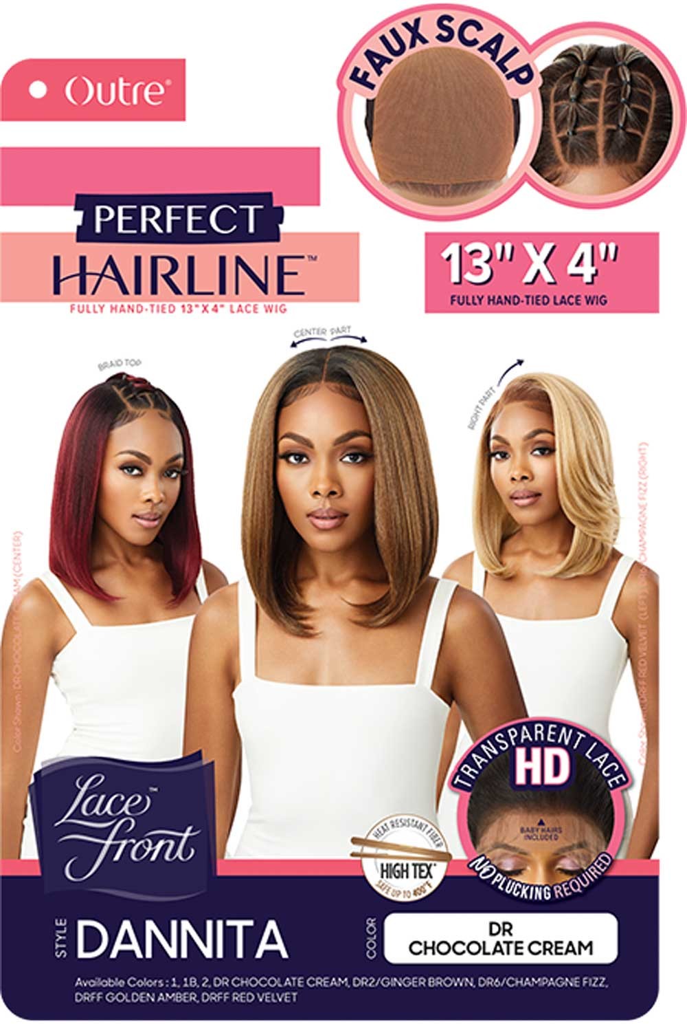 Outre Perfect Hairline HD Transparent 13" x 4" Lace Front Wig Dannita - Elevate Styles