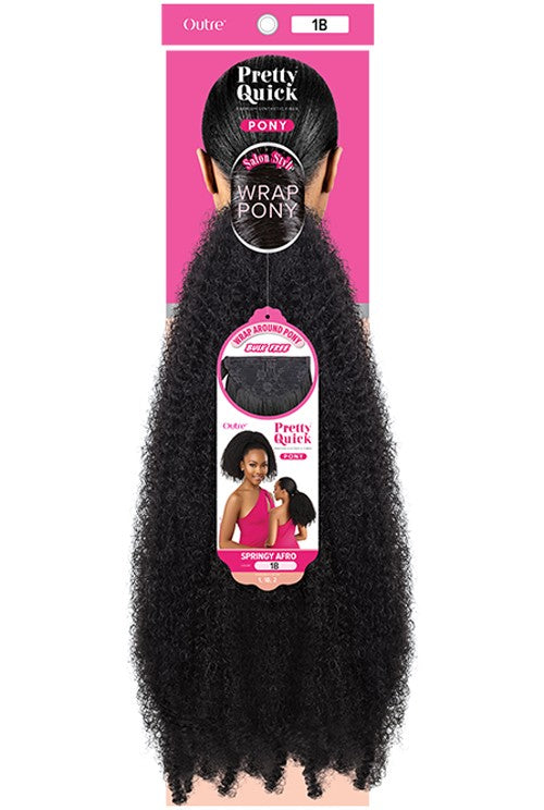 Outre Premium Synthetic Natural Pretty Quick Ponytail Springy Afro - Elevate Styles