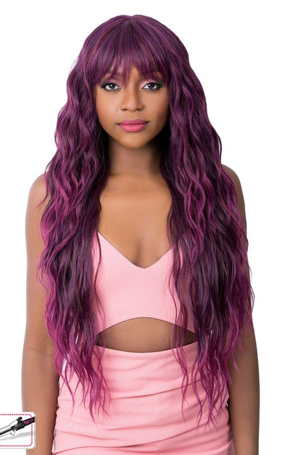 Its a Wig Long Wavy Ripple Water Lace Front Wig Angelica - Elevate Styles